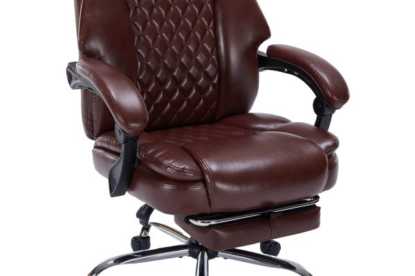 ДИРЕКТОРСКИ СТОЛ AIR MAX ЕКО КОЖА КАФЯВ