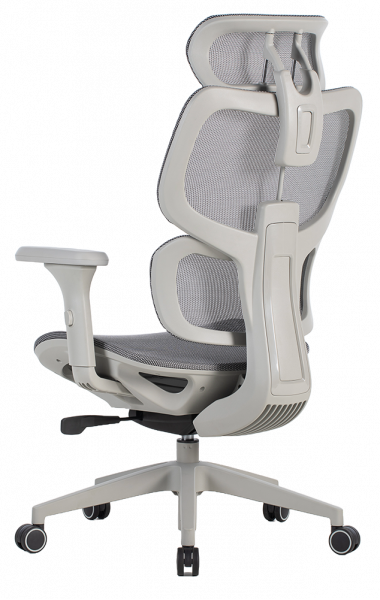 Сив ергономичен стол.