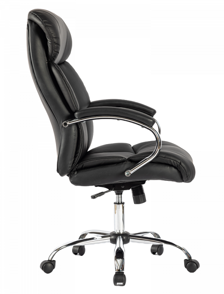 Директорски кожен стол в черен цвят.