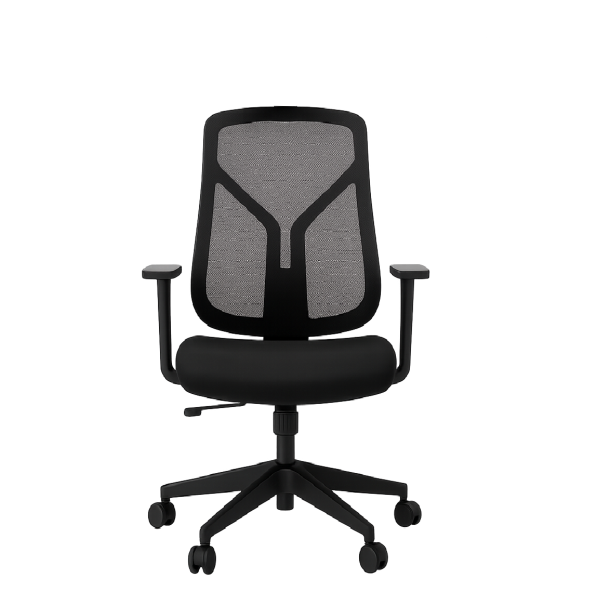 Черен работен стол.