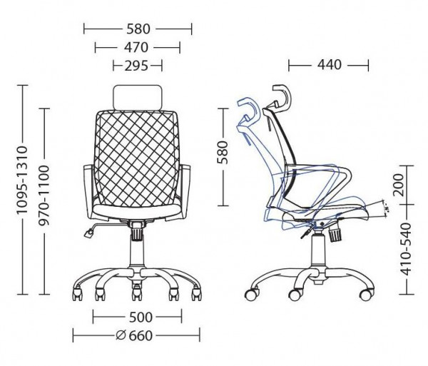 Работен офис стол в дамаска..
