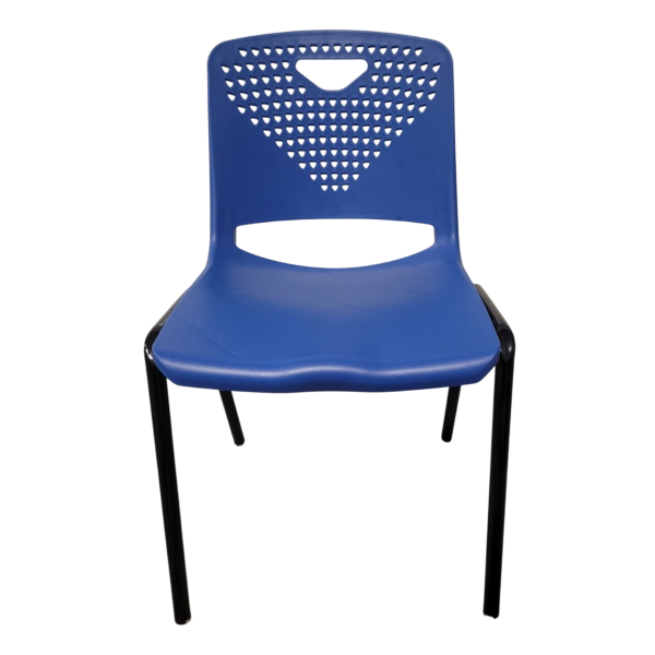 Син посетителски стол.