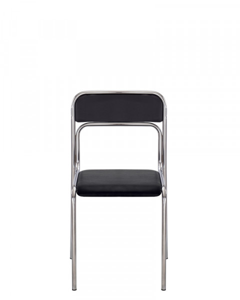 Посетителски стол в черен цвят.