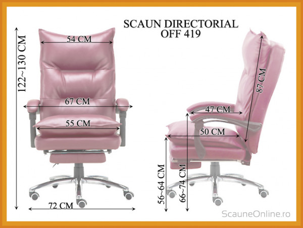 Директорски стол в сив цвят.