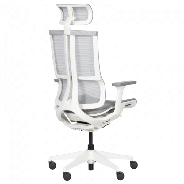 Ергономичен стол в сив цвят.