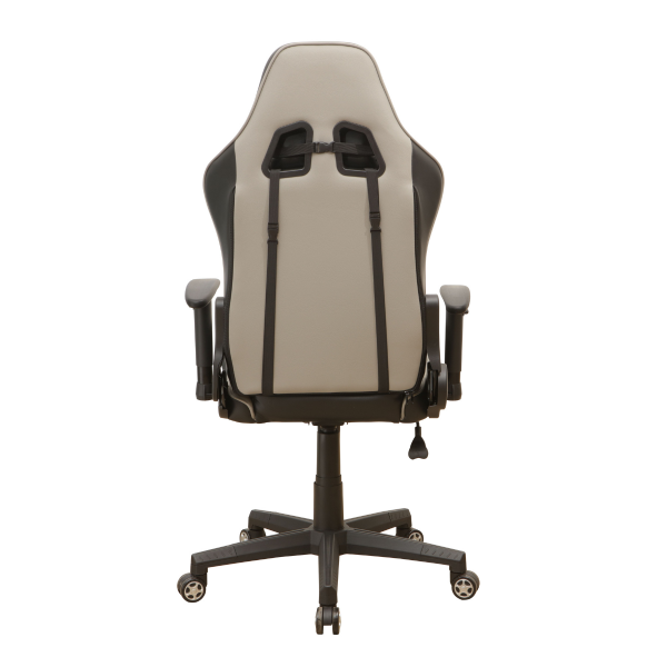 ГЕЙМЪРСКИ СТОЛ ESCAPE GAMERIX ЕКО КОЖА ЧЕРЕН + СИВ