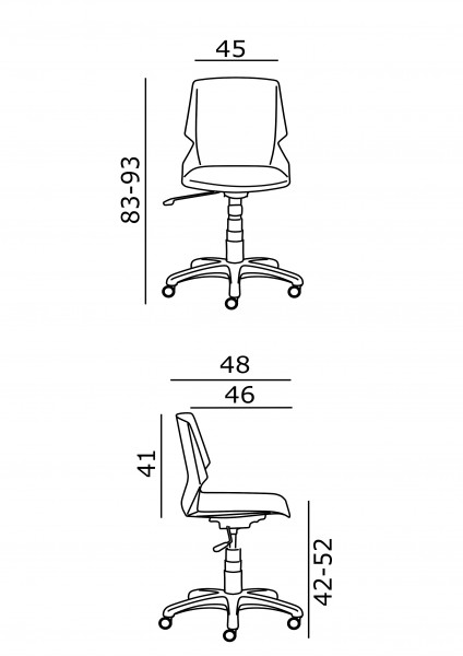 Работен стол в бял цвят.