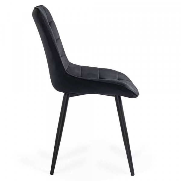 Трапезен стол в черен цвят.