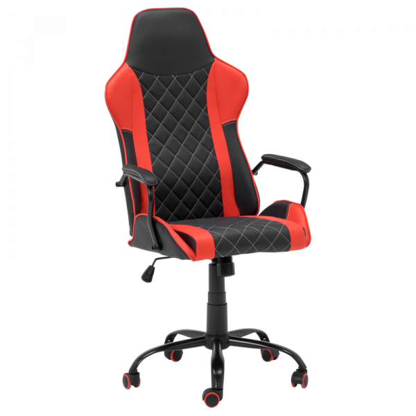 Геймърски стол в червен цвят.