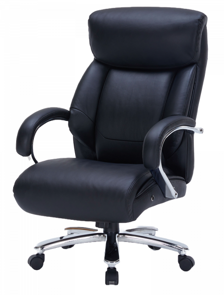 Черен директорски стол в естествена кожа.