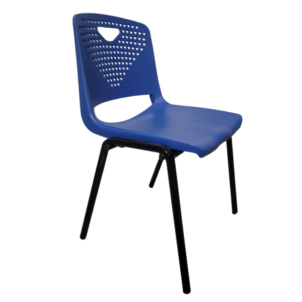 Син посетителски стол.