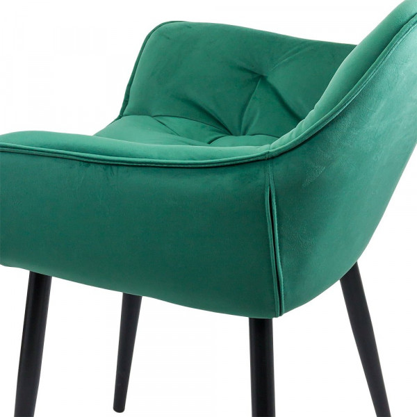 Трапезен стол в зелен цвят.