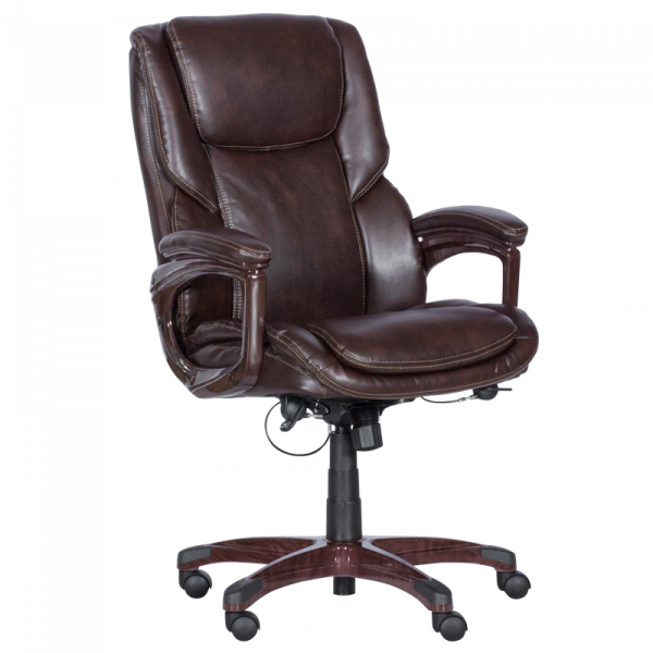 Директорски стол в тъмно кафяв цвят.