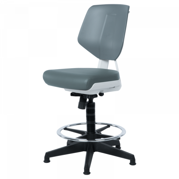 Работен стол в сив цвят.