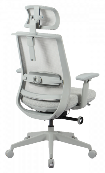 Сив ергономичен стол.