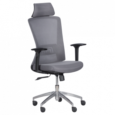 ЕРГОНОМИЧЕН СТОЛ 7542 МЕШ СИВ