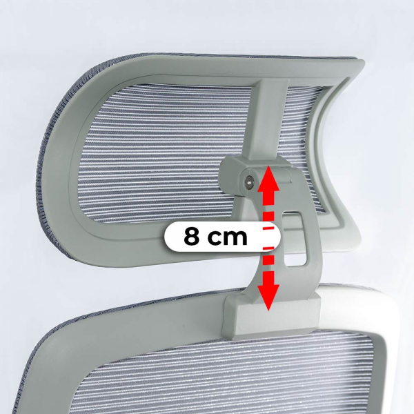 Сив ергономичен стол.