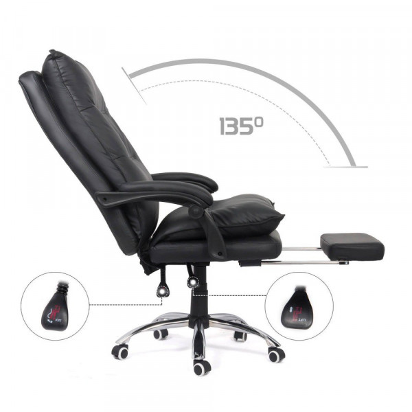 Директорски стол в черен цвят.