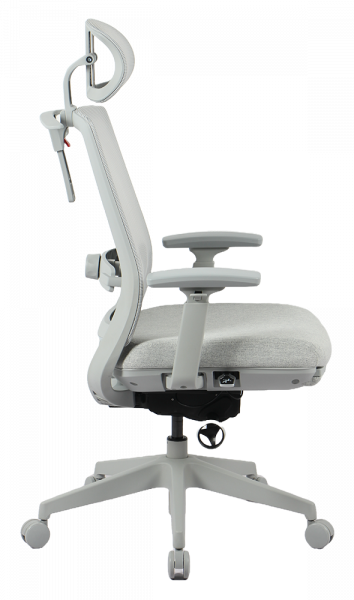 Сив ергономичен стол.