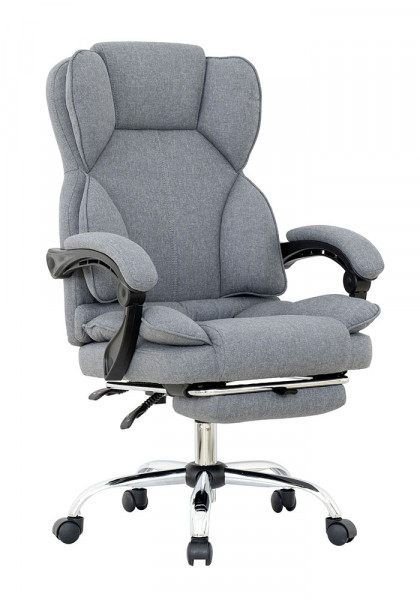 Директорски стол в сив цвят.