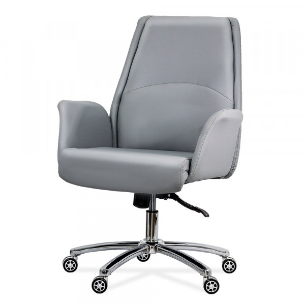 Директорски стол в сив цвят.