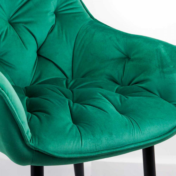 Трапезен стол в зелен цвят.