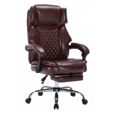 ДИРЕКТОРСКИ СТОЛ AIR MAX ЕКО КОЖА КАФЯВ